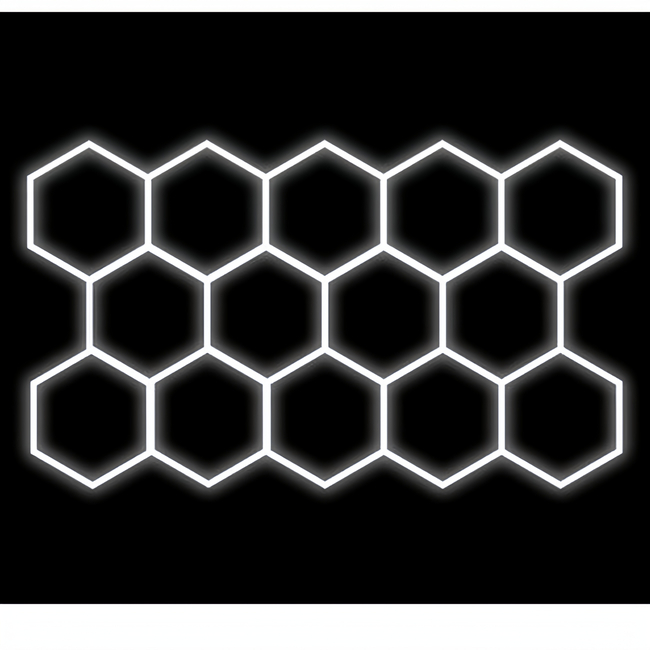 Luz lineal Hexagon Mix Honeycomb para uso en garaje 