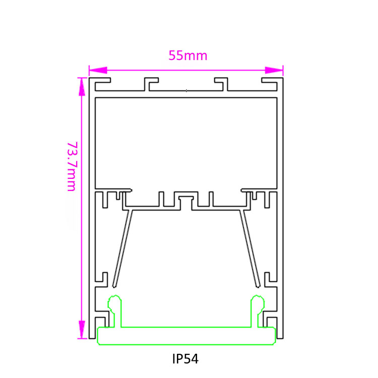 Luz lineal LED IP54 resistente al agua y al polvo personalizada para talleres