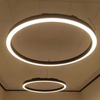 Luz colgante LED circular negra de 4000 K 