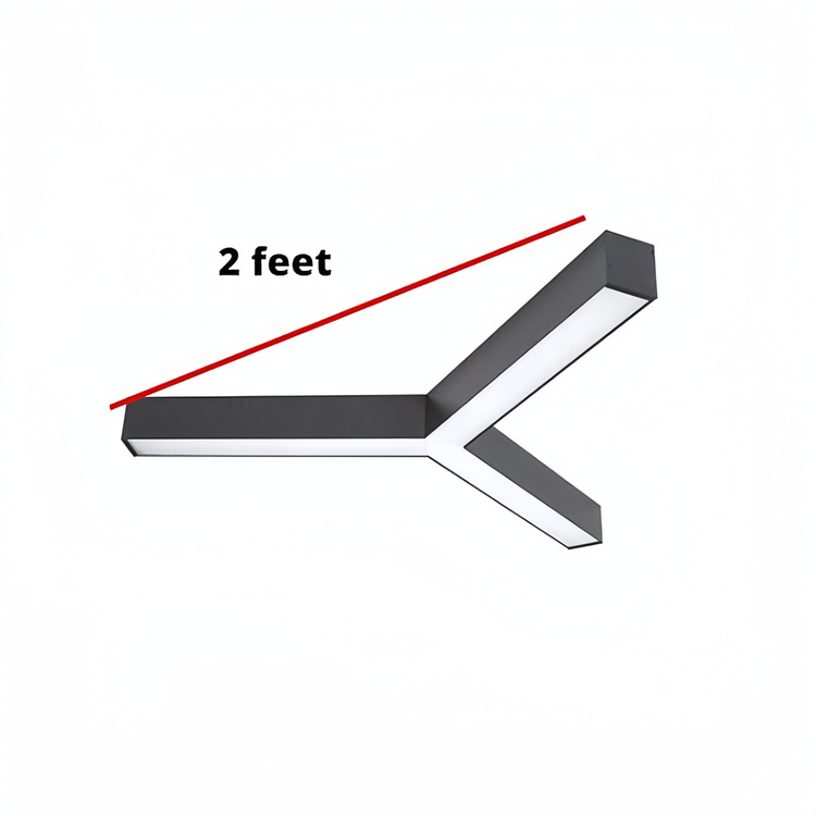 Luz lineal de empalme en forma de Y LED comercial de 690 mm