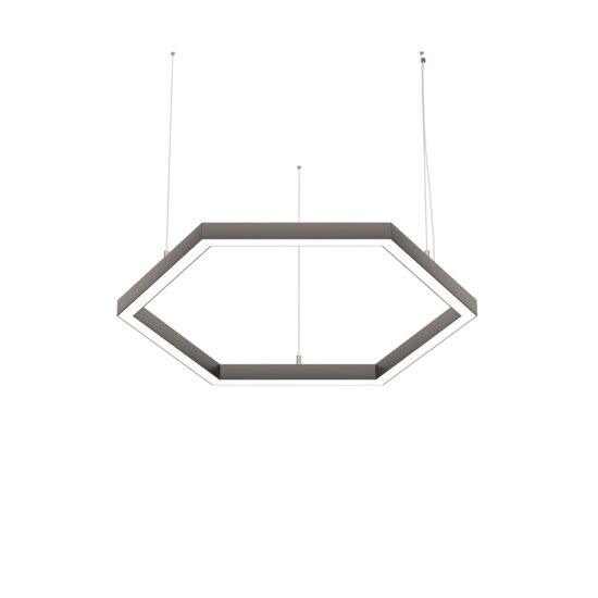 Elegante luz LED hexagonal hueca para oficina 