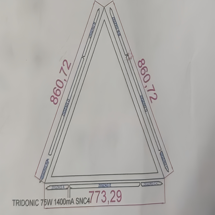 Lámpara colgante LED modular de aluminio para uso residencial