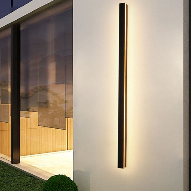 Lámpara de pared exterior LED IP65 delgada para iluminación de jardín