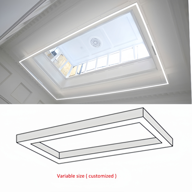 Luz de garaje LED rectangular sin marco - Blanco frío