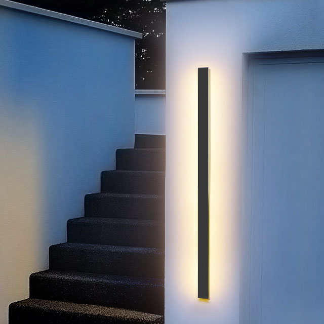 Lámpara de pared exterior LED IP65 delgada para iluminación de jardín