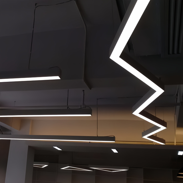 Elegante lámpara colgante LED de aluminio con línea plegable 