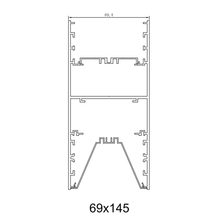 69145 LED lineal de luz de pared de 4 pies hacia arriba y hacia abajo --IP20